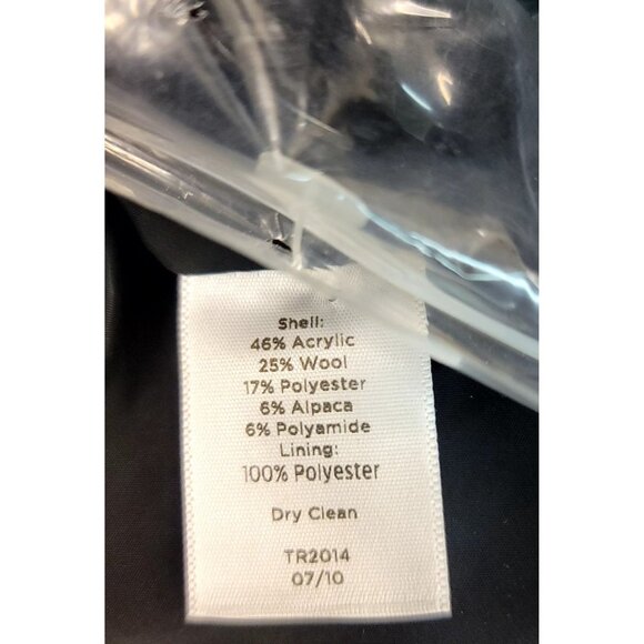 Talbots Womens Jackie Fit Black White Tweed Peacoat 10P Wool Blend Timeless - Picture 10 of 14